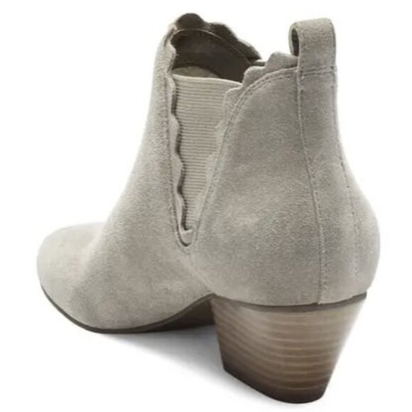 New Sole Society Candrah Cow Split Suede Leather Ankle Bootie , Mushroom 7 - Picture 10 of 10